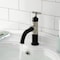 Kingston Brass One-Handle Single-Hole Bathroom Faucet with Push Pop-Up Drain, Matte Black/Polished Nickel KS2826CG - alternate 4
