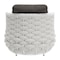 Homeroots 34" Gray And White Fabric Club Chair And Toss Pillow 564977 - alternate 8