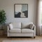 Homeroots 59in Off White And Brown Leather Loveseat 515680 - alternate 4