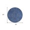 Homeroots 8' Navy Blue And Blue Round Southwestern Washable Indoor Outdoor Area Rug 587070 - alternate 7