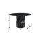 Homeroots 48" Black Marble and Wood Pedestal Base Round Top Dining Table 623352 - alternate 7