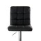Elama 2 Piece Square Tufted Faux Leather Adjustable Bar Stool in Black with Chrome Base ELM-708-BLK - alternate 10