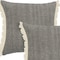 Homeroots Set of Two 20" Gray And Off White Cotton Throw Pillows with Fringe, 2PK 588358 - alternate 3