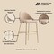 Manhattan Comfort Gracie Barstool in Tan and Gold BS022-GTN - alternate 9