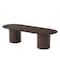 Homeroots 86" Walnut Wood Double Pedestal Base Oval Dining Table 720677 - alternate 4