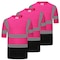 Protectx Short Sleeve T-Shirt, Polyester, Pink, M, 3 PK ST-150SS1-PK-M-03 - alternate 1