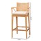 Bali & Pari Storsel Bohemian Natural Rattan and Teak Wood 2-Piece Bar Stool Set 249-2PC-13699-ZORO - alternate 9