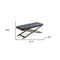 Homeroots 47in Gray And Gold Upholstered Velvet Dining bench 473172 - alternate 7