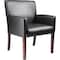 Boss Reception Chair, Black Seat, Black Back, 25" L 35" H, Box, Vinyl Seat B629M - alternate 1