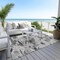 Homeroots 3' X 5' Gray And Charcoal Floral Washable Indoor Outdoor Area Rug 610980 - alternate 9
