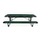 Leisure Craft 8' Standard Picnic Table, Perforated Metal, Portable, Green T8XPP-PERF-GREEN - alternate 1