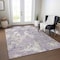 Homeroots 3' X 5' Lavender And Ivory Abstract Washable Indoor Outdoor Area Rug 600102 - alternate 7