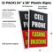 Signmission Cell Phone Flashing Unlocking, Plastic Signs Only 24 Inch x 36 Inch, Corrugated Plastic, 2PK CSB-2436-2PACK-CellPhoneFlashingUnlockin - alternate 2