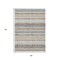 Homeroots 5' X 8' Gray And Silver Striped Washable Indoor Outdoor Area Rug 632216 - alternate 8