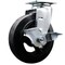 Service Caster 6 Inch Rubber on Cast Iron Swivel Caster with Ball Bearing and Brake SCC SCC-20S620-RSB-TLB - alternate 1