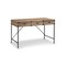 Homeroots 47" Oak Wood Wall Mounted H-Shape Writing Desk With Three Drawers 565429 - alternate 1