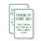 Signmission Parking by Permit Only Vehicles Without Valid Permit Wi, 12'' X 18'', Heavy Gauge Aluminum, 2PK A-1218-2PACK-23457 - alternate 1
