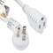 Sanoxy 1ft Ultra Low Prile Power Extension Cord NEMA 5-15P to NEMA 5-15R, White SNX-CBL-LDR-PW147-8201 - alternate 1