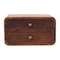 Homeroots 10" Brown Solid Wood Two Drawer Nightstand 653816 - alternate 1
