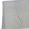 Homeroots 55" X 70" Gray White Herringbone Cotton Blend Y Initial Throw Blanket with Tassels Embroidery 655548 - alternate 5