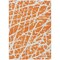 Homeroots 5' X 8' Orange and White Abstract Washable Non Skid Indoor Outdoor Area Rug 559284 - alternate 1