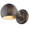 Homeroots Antique Bronze Rounded Wall Sconce 398474 - alternate 4
