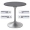 Leisuremod Round 27.55 in W, 29.34 in L, Sintered Stone/Stainless Steel, Grey VT20BS-27GRS - alternate 8