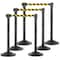 Us Weight Sentry QuikSecure Stanchion with 6.5' Chevron Belt, 6PK U2001CYBPK6 - alternate 1