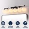 Jonathan Y Louis Parisian Globe 40" 6-Light Metal/Frosted Glass Modern Contemporary LED Vanity Light, Black JYL3560B - alternate 8