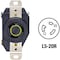 Leviton 20A 125V Black Industrial Grade L5-20R Locking Outlet Receptacle 065-2310-000 - alternate 1