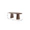 Homeroots 79" Walnut Solid Wood Double Pedestal Base Oval Dining Table 721102 - alternate 5