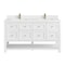 James Martin Vanities 60 in. Double Vanity, Bright White, w/Single Hole 3 CM White Zeus Quartz Top & Backsplash 330-V60D-BW-1WZ - alternate 1