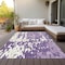 Homeroots 9' X 12' Purple And Ivory Abstract Washable Indoor Outdoor Area Rug 613372 - alternate 8