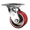 Service Caster 4 Inch Red Poly on Cast Iron Wheel Swivel Caster with Ball Bearing SCC SCC-30CS420-PUB-RS - alternate 1