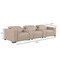 Homeroots 136" Beige Top Grain Leather Reclining USB Sofa And Storage 720312 - alternate 9