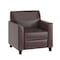 Flash Furniture Contemporary Chair, Brown Back, 30-1/2 in W 29" L 31-1/2" H, Flared, Leather Seat BT-827-1-BN-GG - alternate 1