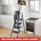 Wrightmaster 4.1 ft. Metal Folding Step Ladder, 9 ft. Reach, with Safety Lock Design 800 lbs. Load Capacity ZOR-WK27-4-DF - alternate 8