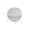 Homeroots 8' Ivory Round Abstract Washable Indoor Outdoor Area Rug 608743 - alternate 9
