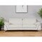 Homeroots 87" White Italian Leather Sofa With Silver Legs 329688 - alternate 7