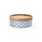 Homeroots Set of Two Blue And White Metal And Solid Wood Geometric Storage Canisters 721421 - alternate 6
