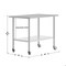 Flash Furniture Reese 30x48 Portable Work Table, SS Top Shelf, Galvanized Steel Undershelf, 4 Casters w/2 Locking NH-WT-3048-CAS-GG - alternate 6