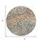 Homeroots 8' Beige And Copper Round Abstract Washable Indoor Outdoor Area Rug 631959 - alternate 4