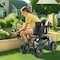 Vevor Rolling Garden Cart with Seat 276 lbs Plastic Garden Scooter Storage Bin and Seat TC4460A - alternate 8