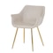 Leisuremod Markley Modern Leather Dining Arm Chair With Gold Metal Legs Light Grey, 4PK ECG26LGR4 - alternate 9
