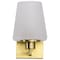 Nuvo Lune, 1 Light Vanity, Vintage Brass Finish, Etched White Glass 60/8231 - alternate 8