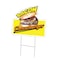Signmission Bacon Cheeseburger Die Cut Yard & Stake outdoor plastic coroplast window, 1216-Bacon C-DC-1216-Bacon Cheeseburger19 - alternate 1
