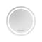 Fab Glass And Mirror LED Round Bathroom Mirror, Wall Mounted Vanity Makeup Mirror with Anti Fog, Dimmable Touch Butt HC28RD - alternate 8
