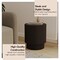 Leisuremod Eden 14 in Round Stone Side Table, Weatherproof Pedestal Base, Fully Assembled EST14BL - alternate 9