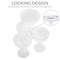 Lavish Home Plastic Champagne Glasses 5oz Reusable or Disposable Coupe Glasses w/ Grooves, 100PK JG1012-1 - alternate 10