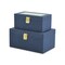 Homeroots 10" Navy Blue Solid Wood Box 489366 - alternate 7